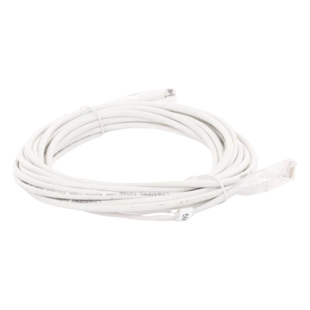 Cable de Parcheo Slim UTP Cat6A - 5 Metros (16.40 Pies) Blanco, Diámetro Reducido (28 AWG) – vista 5