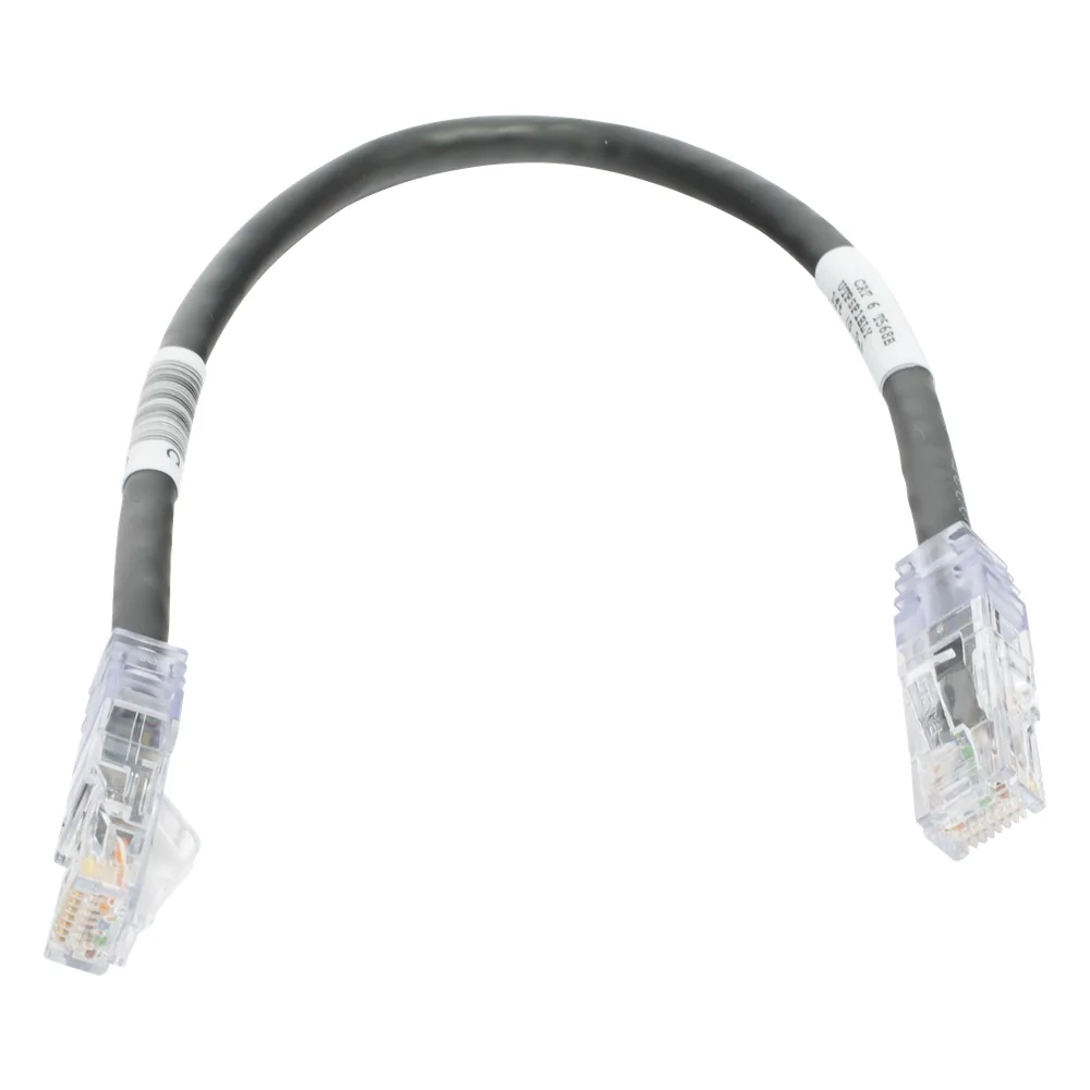 Cable de Parcheo TX6, UTP Cat6, 24 AWG, CM, Color Negro, 0.3 Metros (1 Pie)