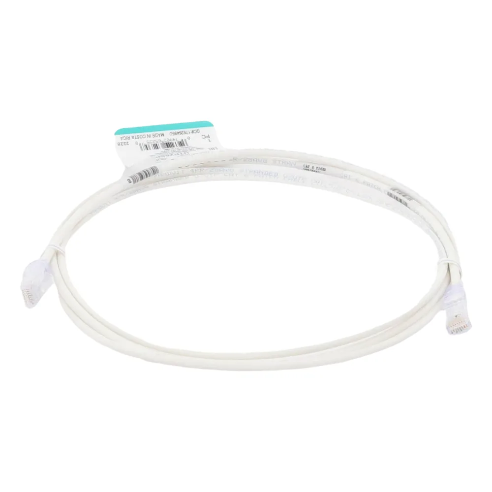 Cable de Parcheo TX6, UTP Cat6, Diámetro Reducido (28AWG), Color Blanco Mate, 2.13 Metros (7 Pies) – vista 3