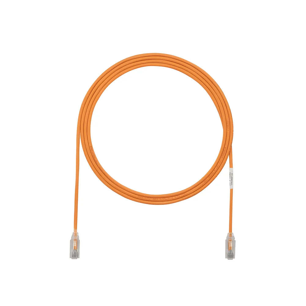 Cable de Parcheo TX6, UTP Cat6, Diámetro Reducido (28AWG), Color Naranja, 1.83 Metros (6 Pies)