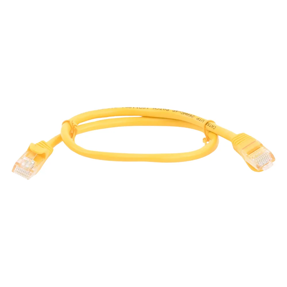 Cable de Parcheo UTP Cat5e - 0.5 Metros (1.64 Pies) - Amarillo – vista 2