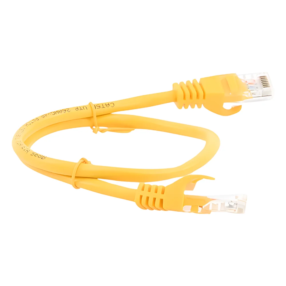 Cable de Parcheo UTP Cat5e - 0.5 Metros (1.64 Pies) - Amarillo – vista 5