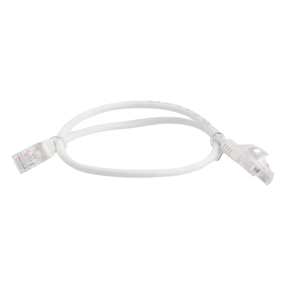 Cable de Parcheo UTP Cat5e - 0.5 Metros (1.64 Pies) - Blanco – vista 2