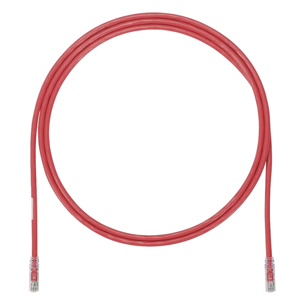 Cable de Parcheo UTP, Cat6A, 24 AWG, CM, Color Rojo, 2.13 Metros (7 Pies)