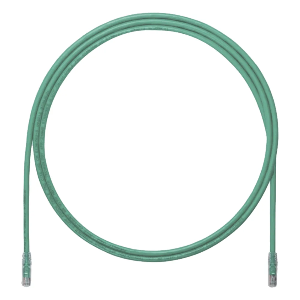 Cable de Parcheo UTP, Cat6A, 24 AWG, CM, Color Verde, 0.61 Metros (2 Pies)