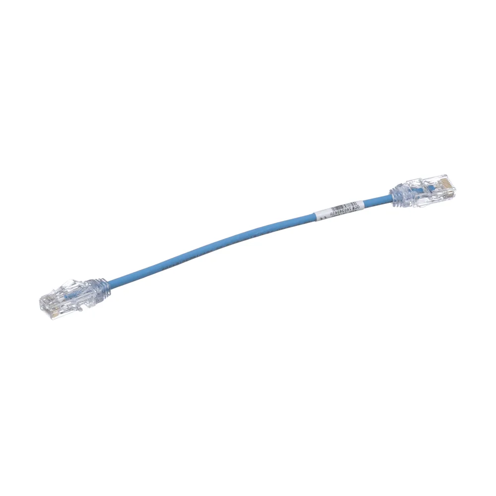 Cable de Parcheo UTP Cat6A, CM/LSZH, Diámetro Reducido (28AWG), Color Azul, 20 cm (7.87 pulgadas). – vista 3