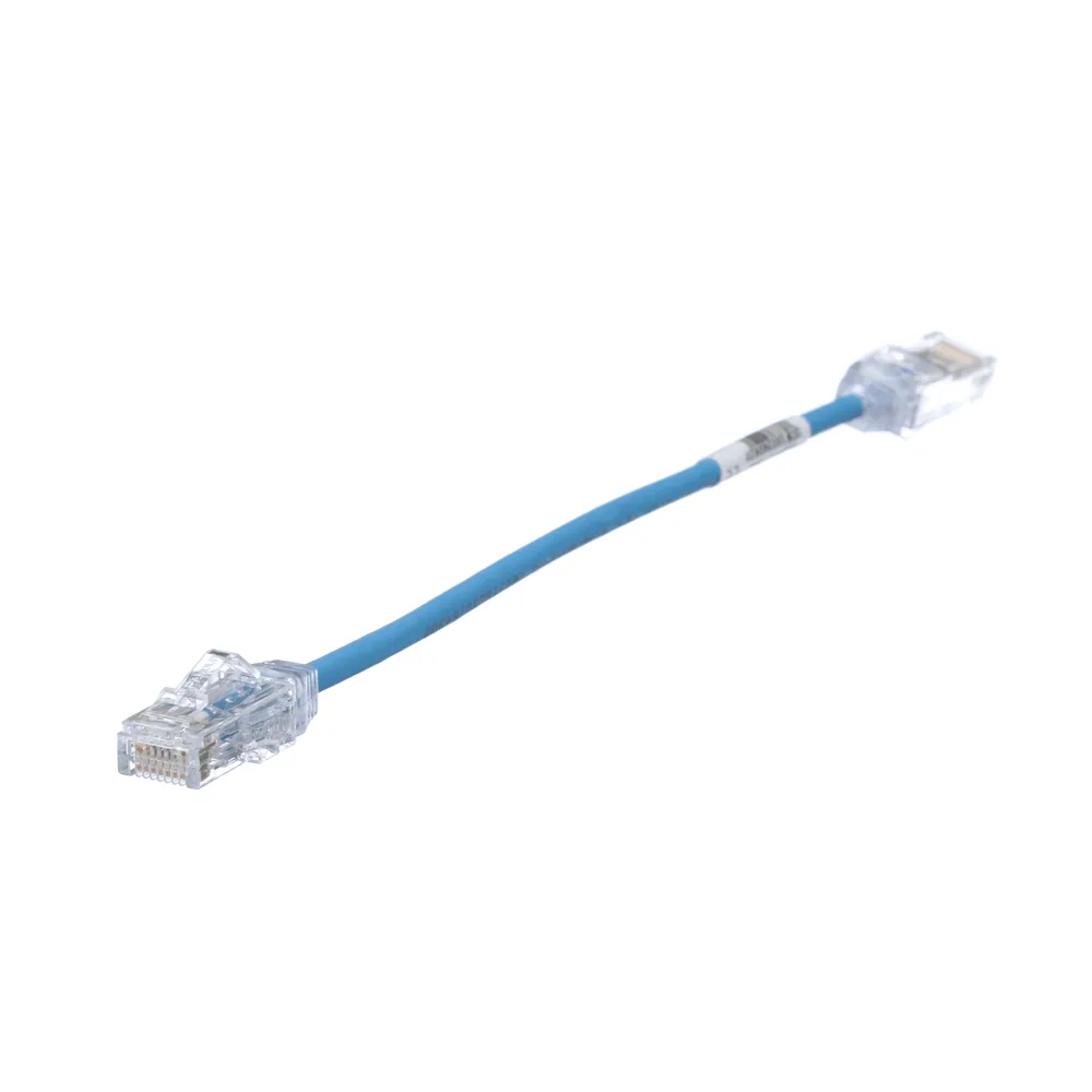 Cable de Parcheo UTP Cat6A, CM/LSZH, Diámetro Reducido (28AWG), Color Azul, 20 cm (7.87 pulgadas). – vista 4