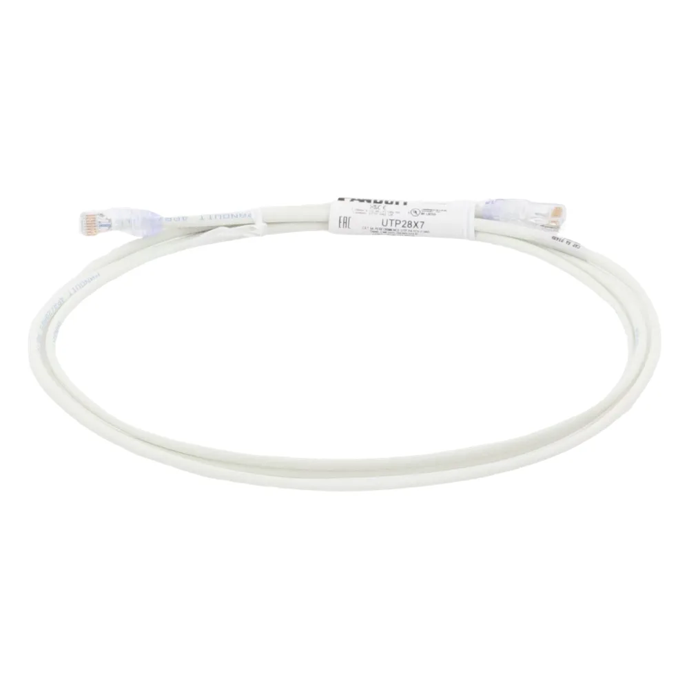 Cable de Parcheo UTP Cat6A, CM/LSZH, Diámetro Reducido (28AWG), Color Blanco Mate, 2.13 Metros (7 Pies) – vista 3