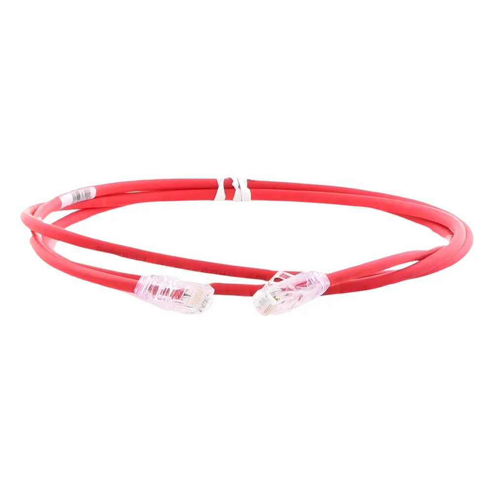 Cable de Parcheo UTP Cat6A, CM/LSZH, Diámetro Reducido (28AWG), Color Rojo, 1.52 Metros (5 Pies) – vista 3