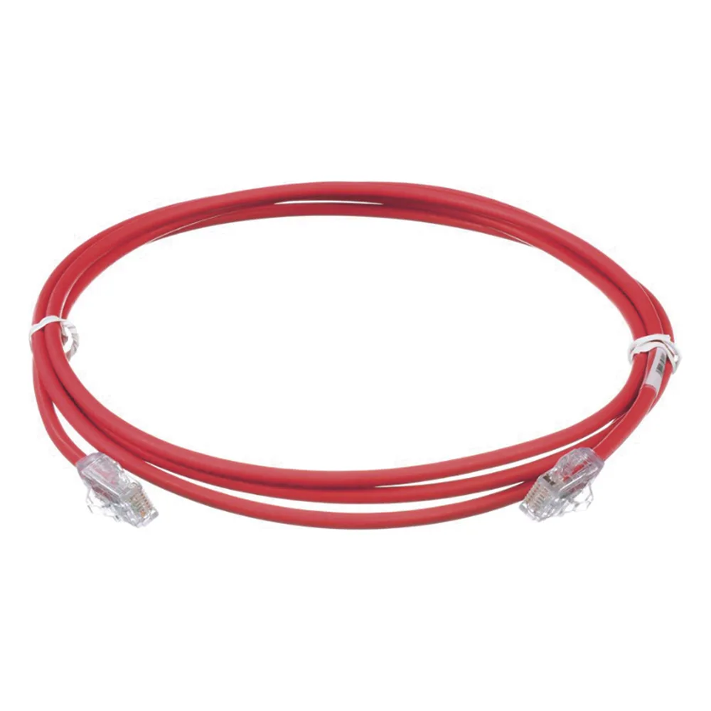 Cable de Parcheo UTP Cat6A, CM/LSZH, Diámetro Reducido (28AWG), Color Rojo, 2.13 Metros (7 Pies) – vista 2