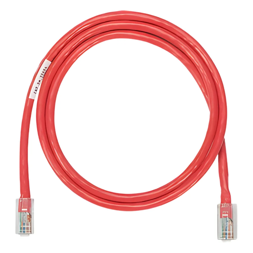 Cable de Parcheo UTP Categoría 5e, con Plug Modular en Cada Extremo - 1 Metro (3.28 Pies) - Rojo