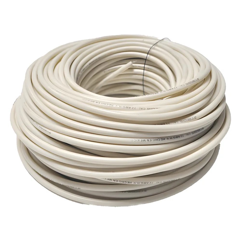 Cable Doble Aislado para Cercas Electrificadas / Bobina 50 m (164 ft) / Calibre 22 / Anti-UV / Multifilar Flexible