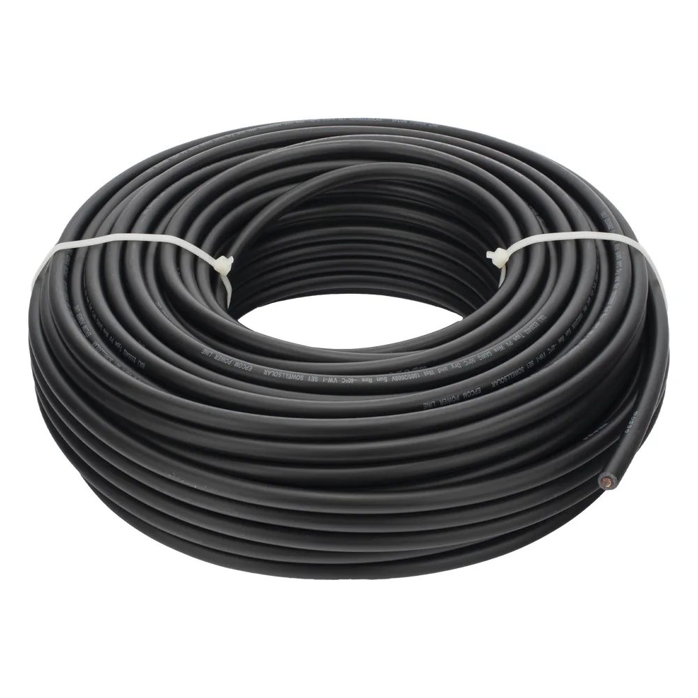 Cable Fotovoltaico Negro / Cobre Estañado / 4 mm² (12 AWG) / 2000V / Rollo de 25 m / / UL 4703 y TUV – vista 3