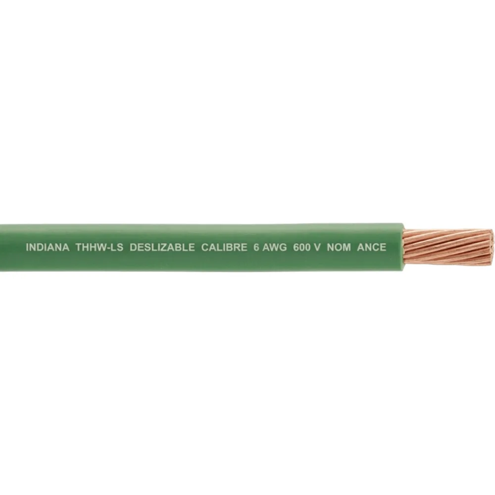 Cable THW-LS / Calibre 6 AWG / 19 Hilos / Color Verde / Bobina 100 m (328 ft) – vista 3