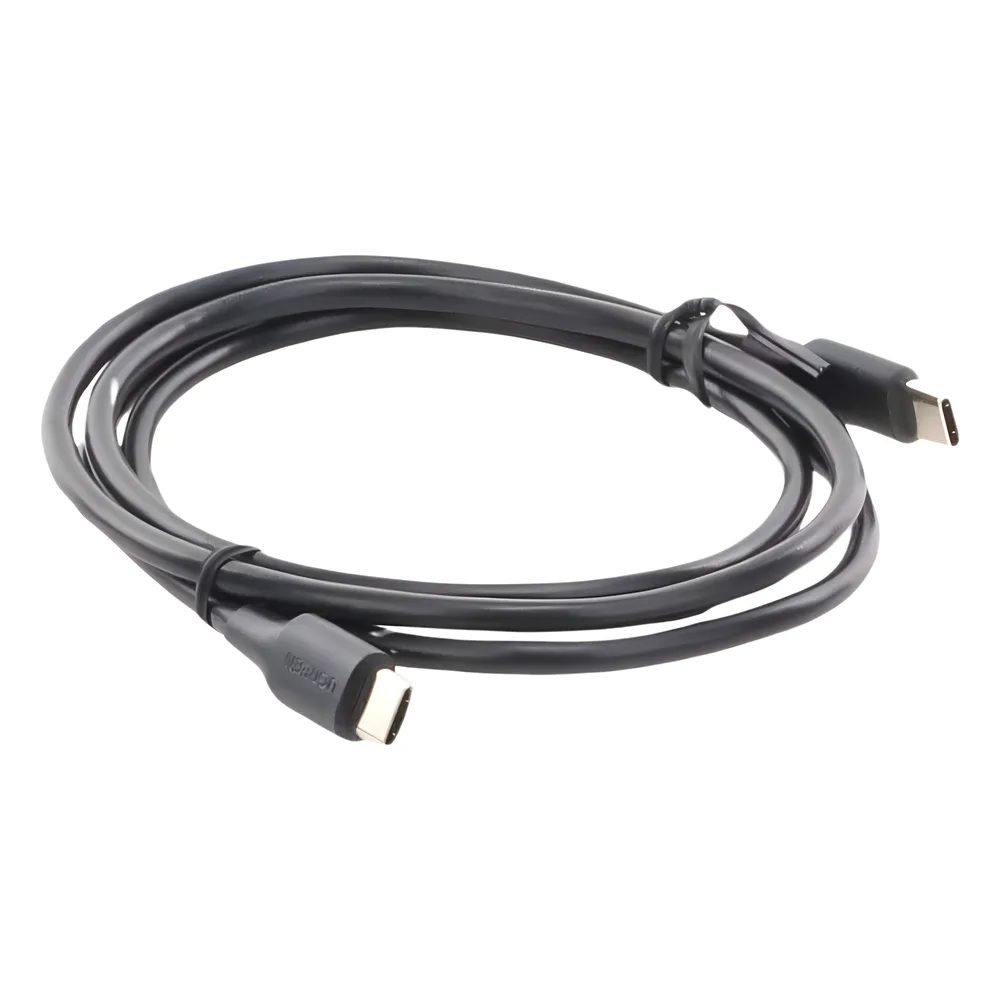 Cable USB-C a USB-C | 1 Metro | Carga Rápida de hasta 60W | Transferencia de datos de 480 Mbps | PD3.0 | QC 4.0/3.0/2.0 | FPC | AFC | Duradero y Flexible| Caja ABS | Cubierta de TPE | Color Negro. – vista 2