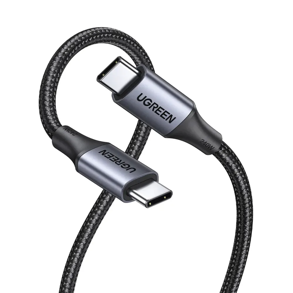 Cable USB-C a USB-C | 2 Metros | Potencia de Carga 240W | 48V/5A | PD3.1 /3.0 | 480 Mbps | Chip E-Market | Carcasa de Aluminio | Nylon Trenzado. – vista 4