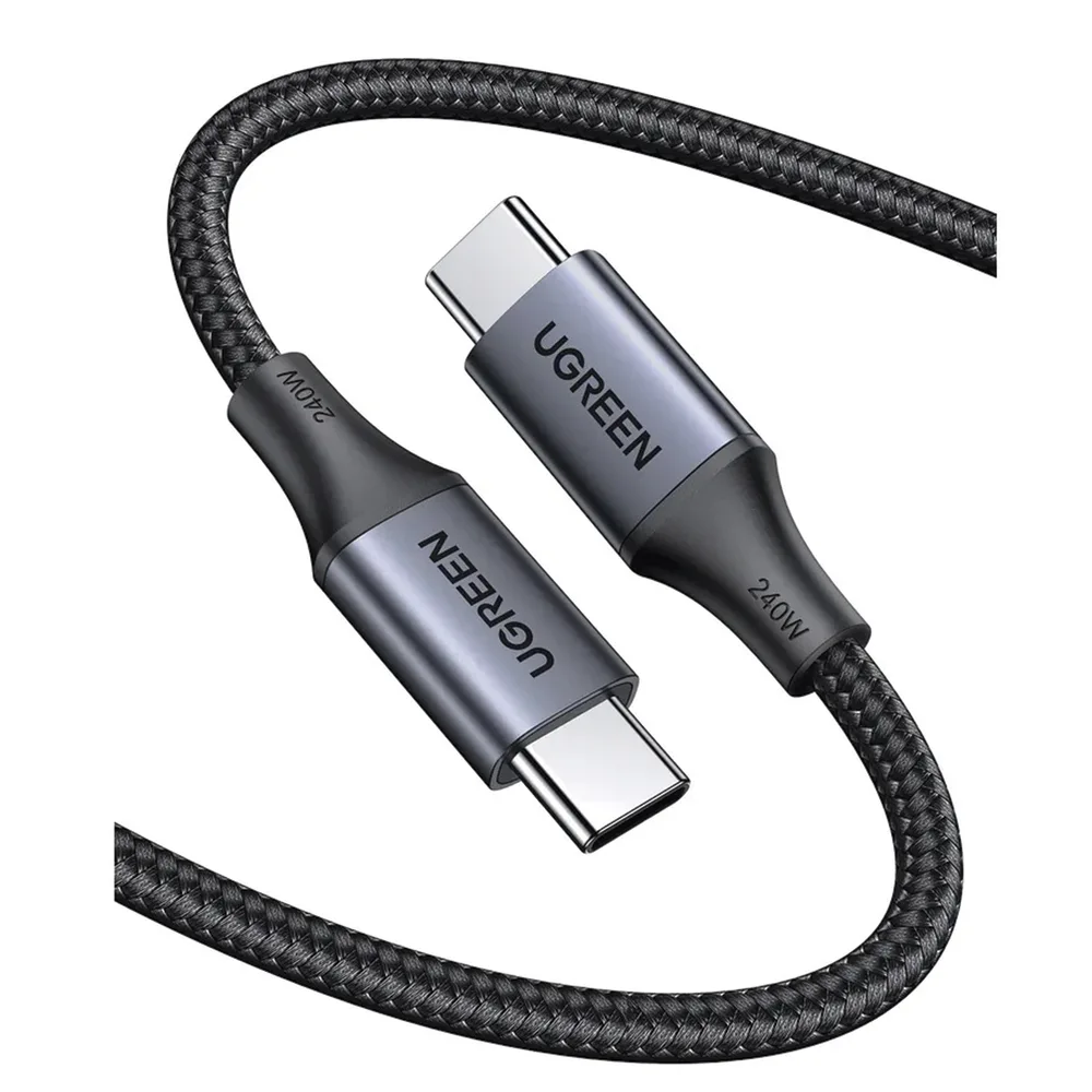 Cable USB-C a USB-C | 2 Metros | Potencia de Carga 240W | 48V/5A | PD3.1 /3.0 | 480 Mbps | Chip E-Market | Carcasa de Aluminio | Nylon Trenzado. – vista 5