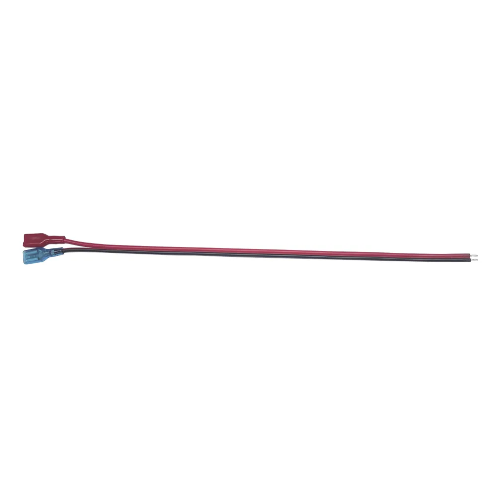 Cables en Paquete Dual / Cable Rojo y Negro / 30 cm (11.81 Pulgadas) / Terminal F1 en un Extremo / Puntas Libres en el Otro / Conexión a Baterías de Respaldo – vista 2