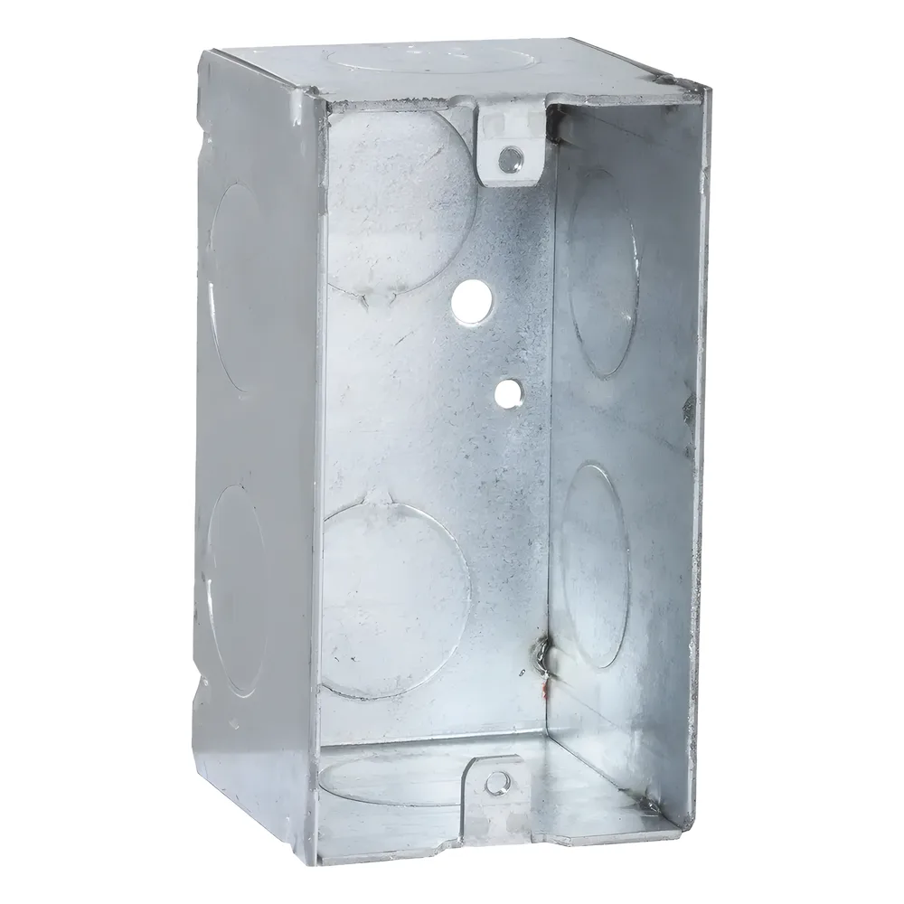 Caja (Chalupa) 4x2"/ Profundidad 2-1/8"/ 8 Entradas de 3/4"/Soldada