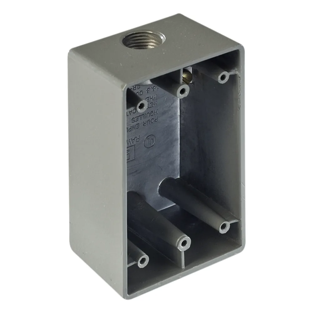Caja Condulet FS de 1/2" ( 12.7 mm) con una boca a prueba de intemperie.