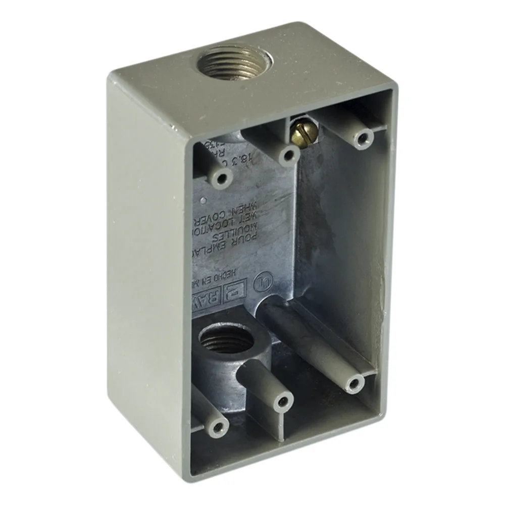 Caja Condulet FS de 3/4" (19.05 mm) con dos bocas a prueba de intemperie.