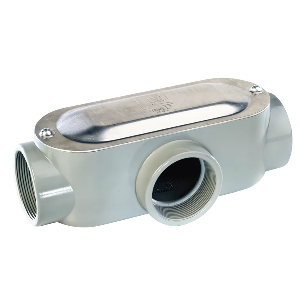 Caja Condulet Tipo: T de 1" (25.4 mm). Incluye tapa y Tornillos.