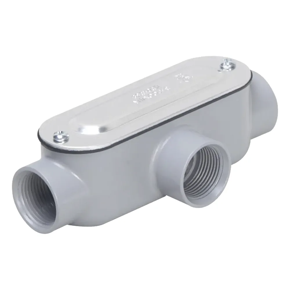 Caja Condulet tipo T de 1/2" (12.7 mm) / Con tapa y empaque.