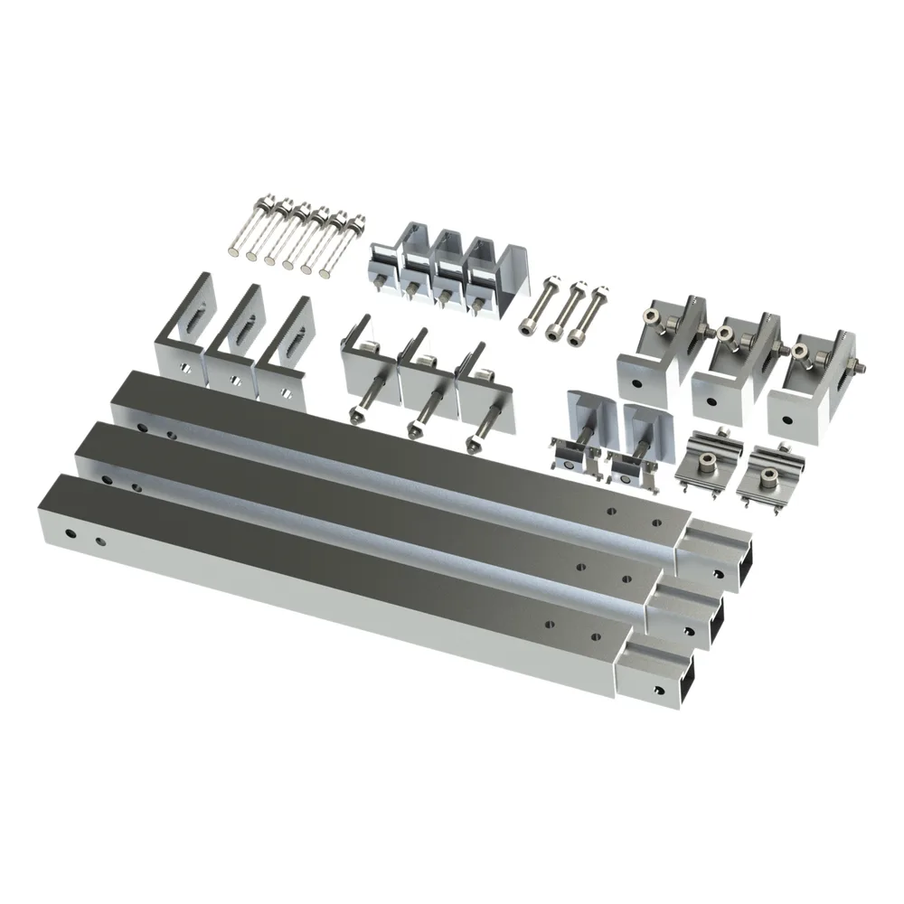 Caja de accesorios de aluminio  anodizado para montaje VEKTOR8R2700 , arreglo 1X2para techo