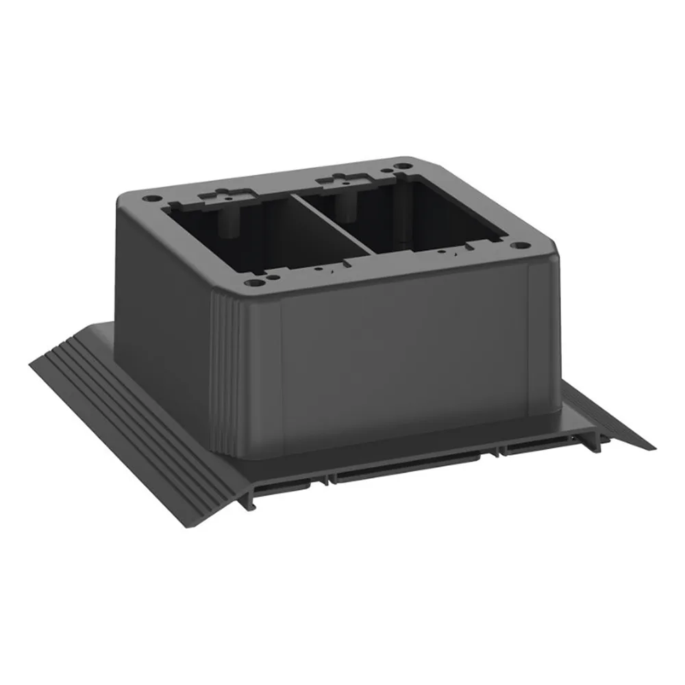 Caja de Conexión Doble, Para Uso con Canaleta de Piso AFR4BCBL6, Material PVC Rígido, Color Negro – vista 2