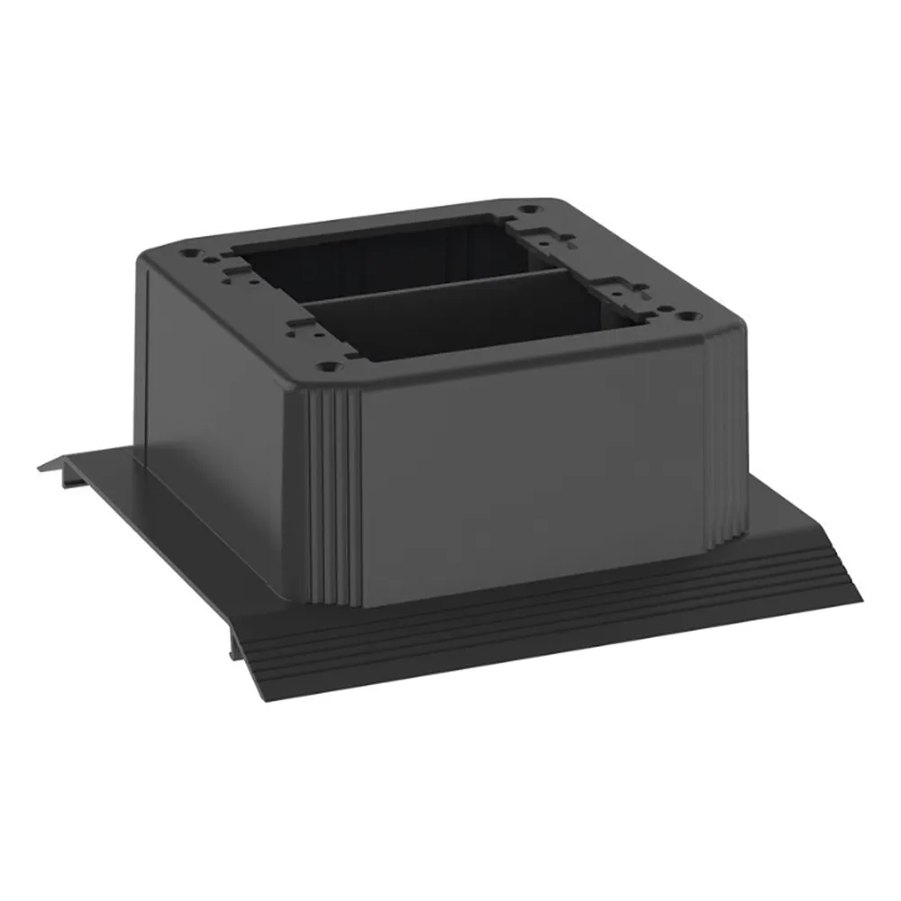 Caja de Conexión Doble, Para Uso con Canaleta de Piso AFR4BCBL6, Material PVC Rígido, Color Negro – vista 3
