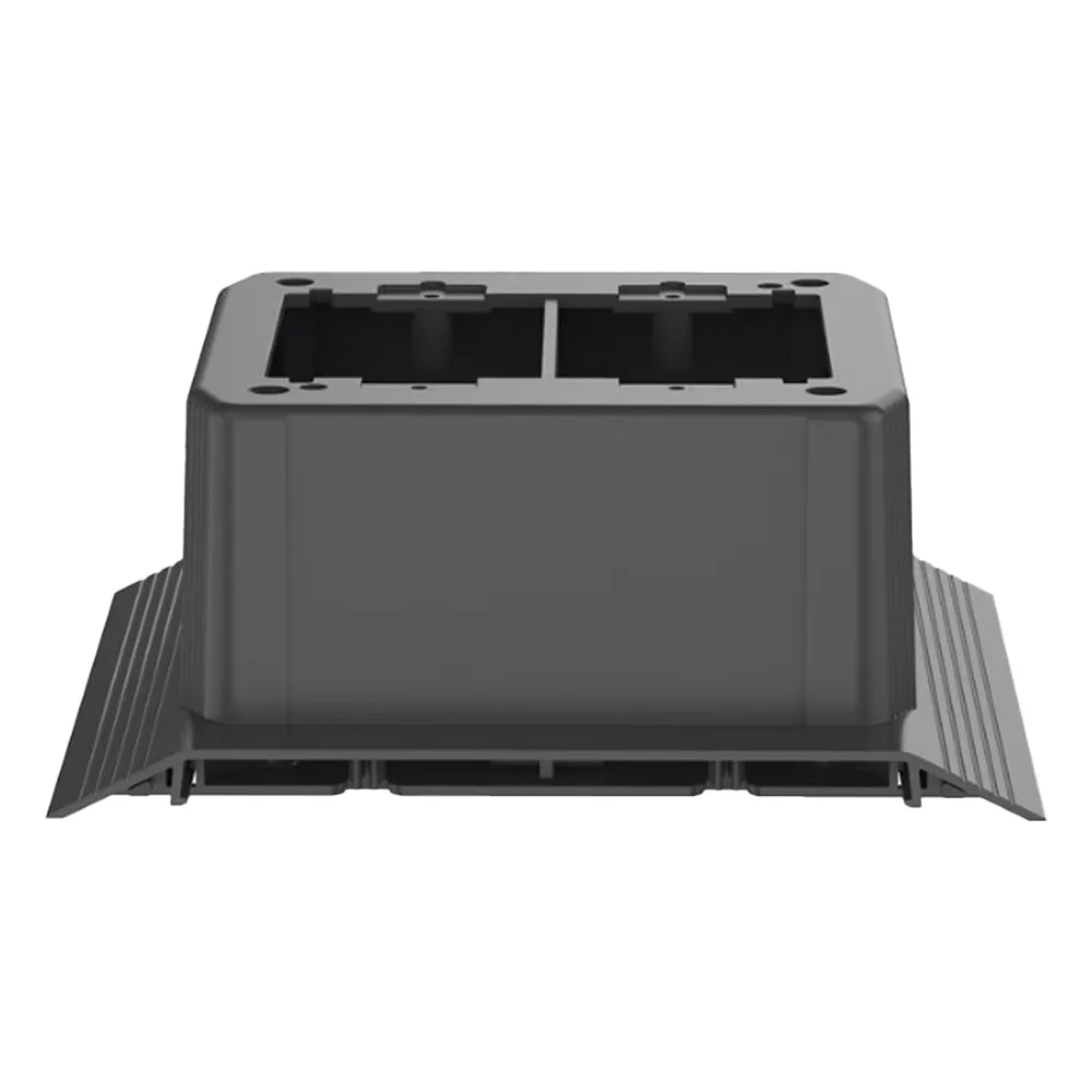 Caja de Conexión Doble, Para Uso con Canaleta de Piso AFR4BCBL6, Material PVC Rígido, Color Negro