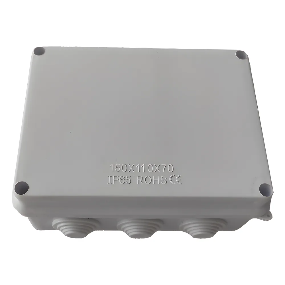 Caja de Derivación-Conexión para Exterior IP65 con 10 Entradas / 150 x 110 x 70 mm (5.9 x 4.3 x 2.8 in) / Sellado Seguro con Empaque + 4 Tornillos / Resiste Agua, Polvo y Sol Directo – vista 2