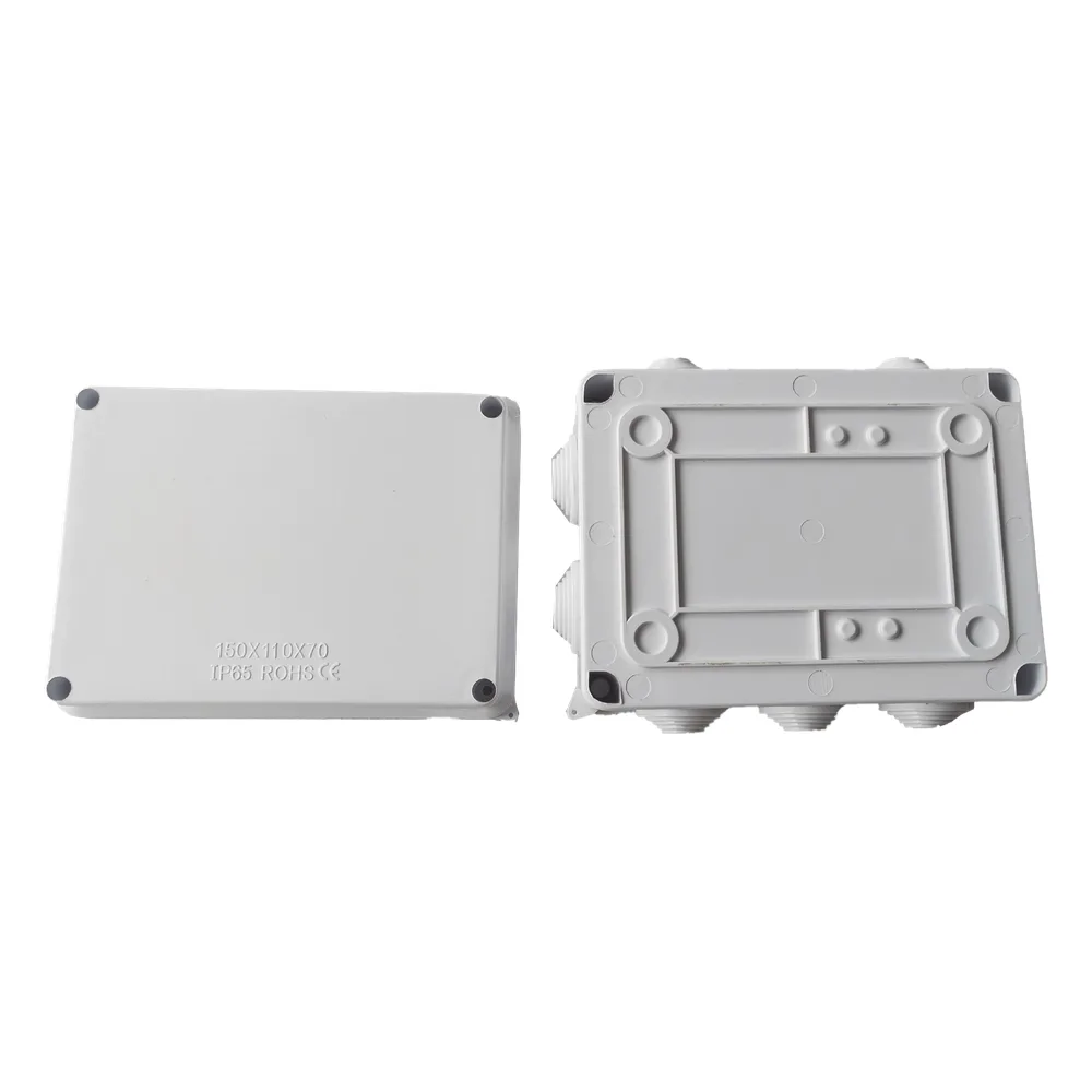 Caja de Derivación-Conexión para Exterior IP65 con 10 Entradas / 150 x 110 x 70 mm (5.9 x 4.3 x 2.8 in) / Sellado Seguro con Empaque + 4 Tornillos / Resiste Agua, Polvo y Sol Directo – vista 3