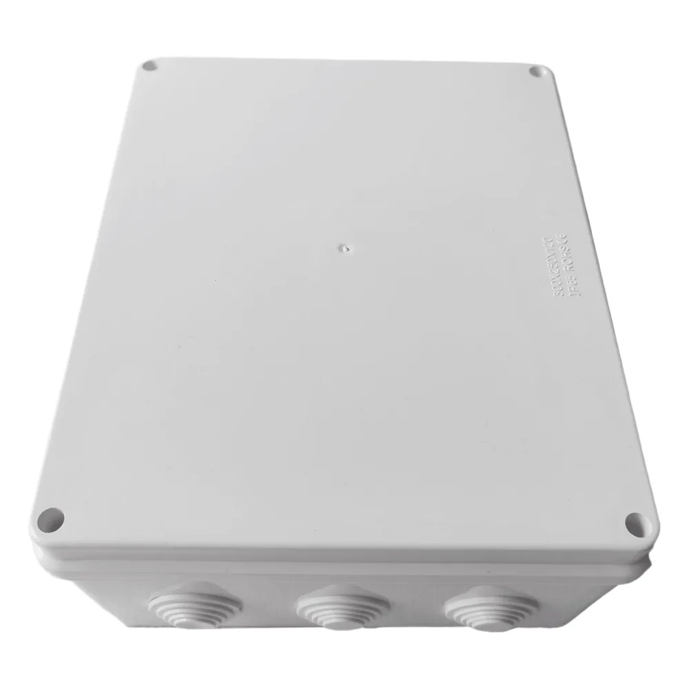 Caja de Derivación-Conexión para Exterior IP65 con 12 Entradas / 300 x 250 x 120 mm (11.8 x 9.8 x 4.7 in) / Sellado Seguro con Empaque + 4 Tornillos / Resiste Agua, Polvo y Sol Directo