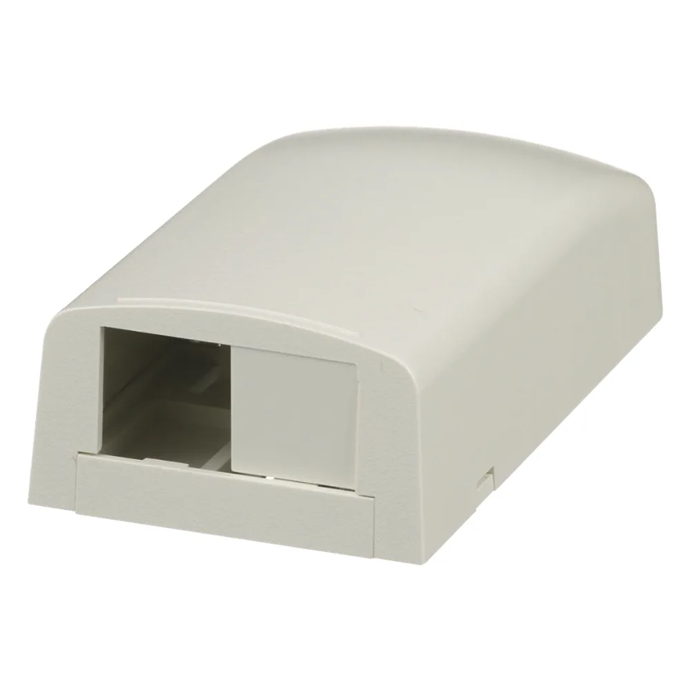 Caja de Montaje en Superficie, Para 2 Módulos Mini-Com, Color Blanco Mate