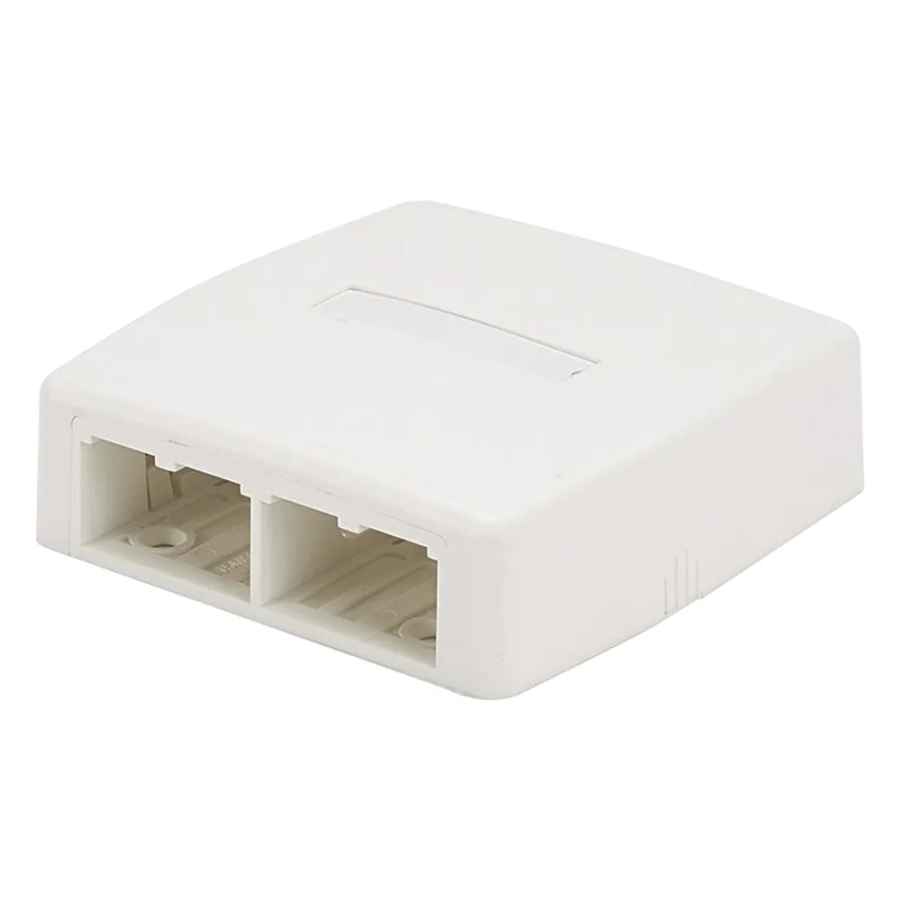 Caja de Montaje en Superficie, Para 4 Módulos Mini-Com, Color Blanco Mate