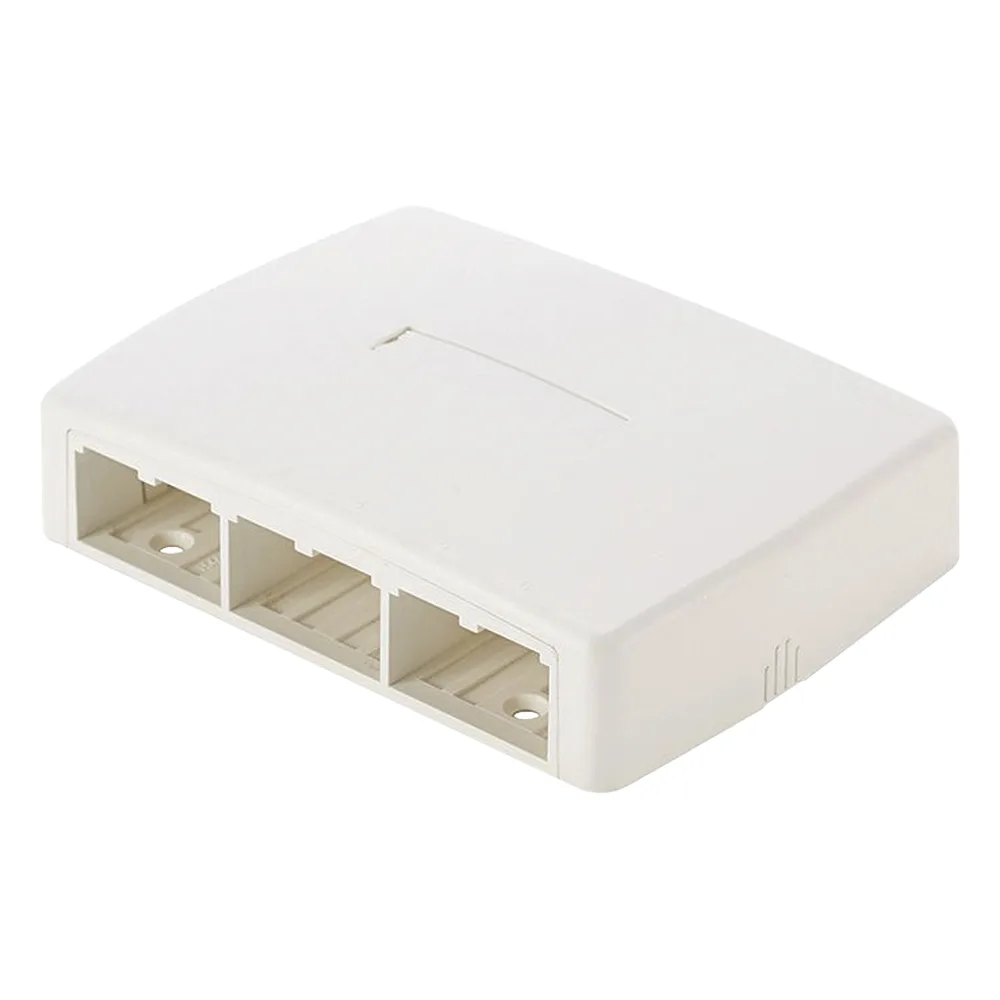 Caja de Montaje en Superficie, Para 6 Módulos Mini-Com, Color Blanco Mate