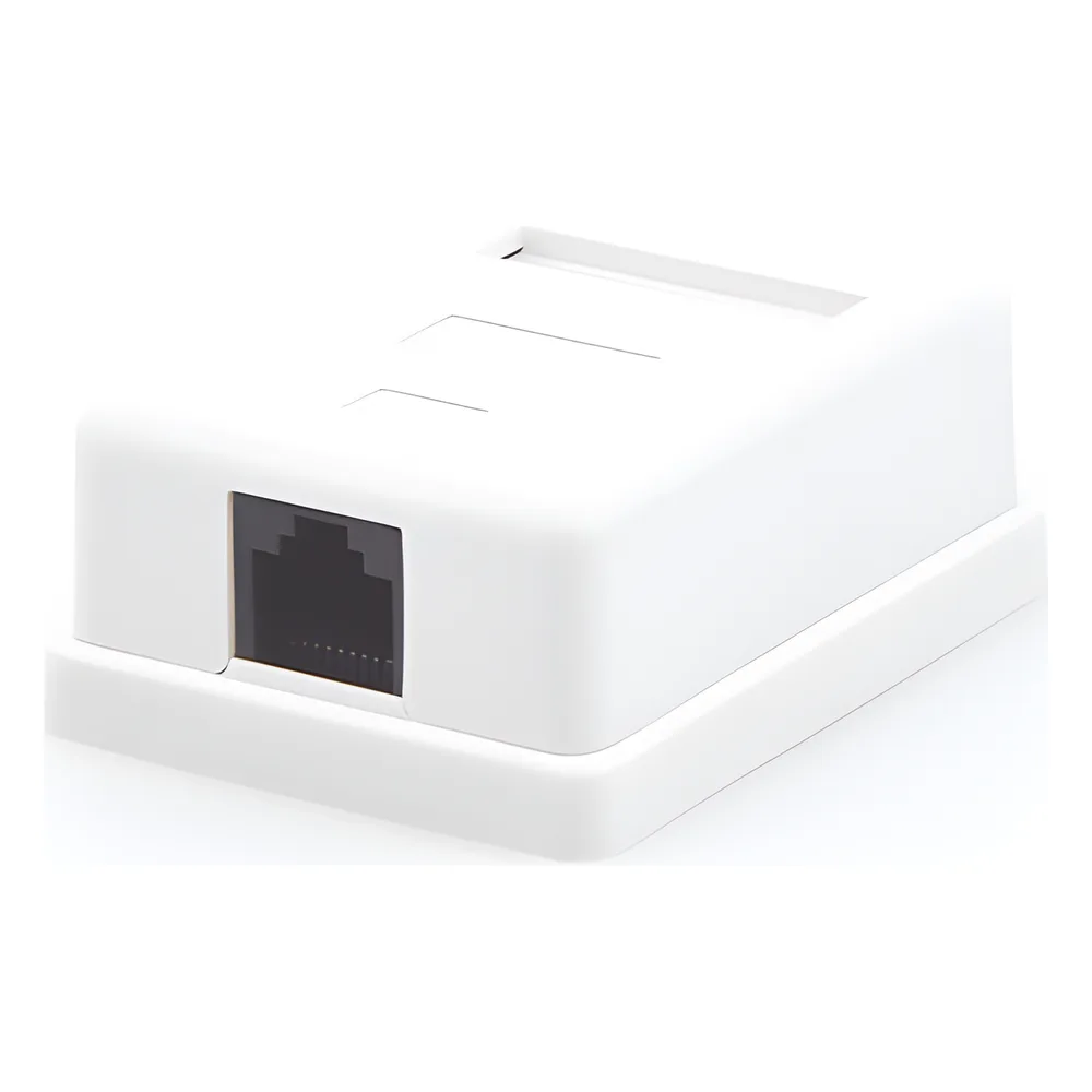 Caja de Pared con 1 Puerto Keystone, Incluye Jack Cat5e – vista 2
