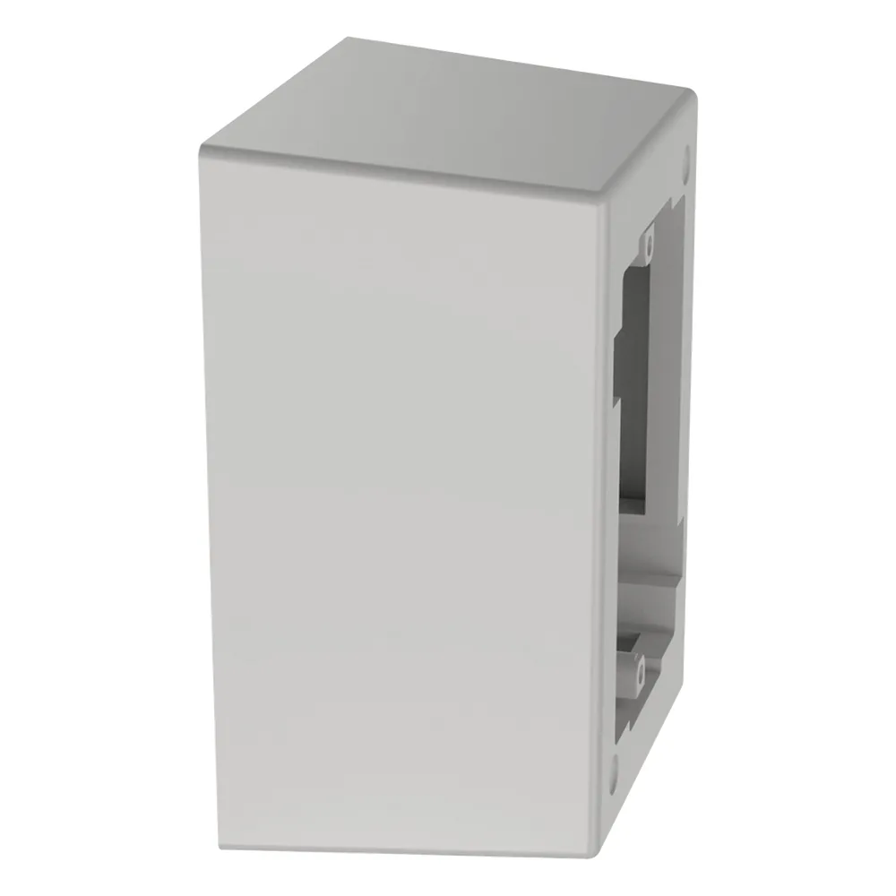 Caja de Pared Superficial de 1 Pieza, Uso Universal con Placas de Pared, con Cinta Adhesiva, Color Blanco – vista 3