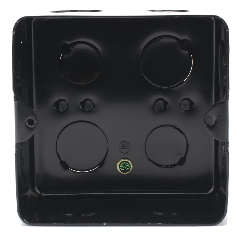 Caja de Registro de Acero Galvanizado, 10x10 cm (3.94x3.94 Pulgadas), Color Negro (11000-00000) – vista 2