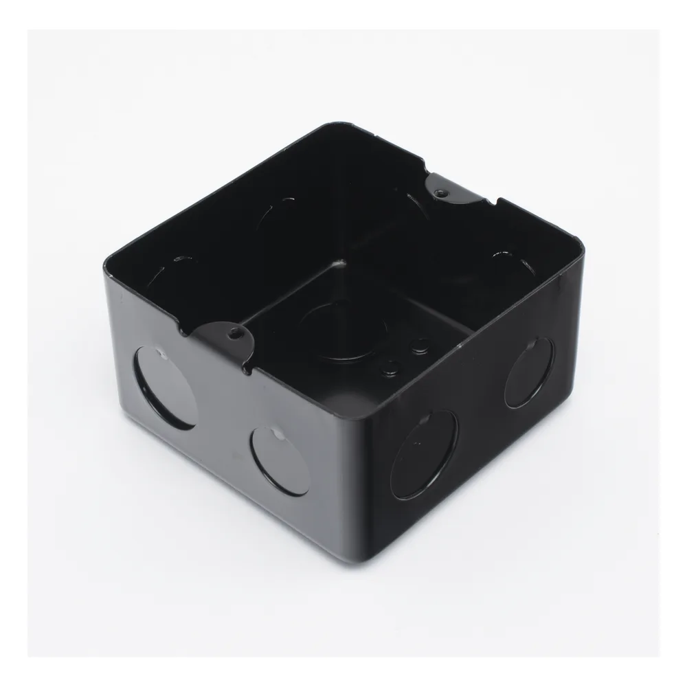 Caja de Registro de Acero Galvanizado, 10x10 cm (3.94x3.94 Pulgadas), Color Negro (11000-00000) – vista 3