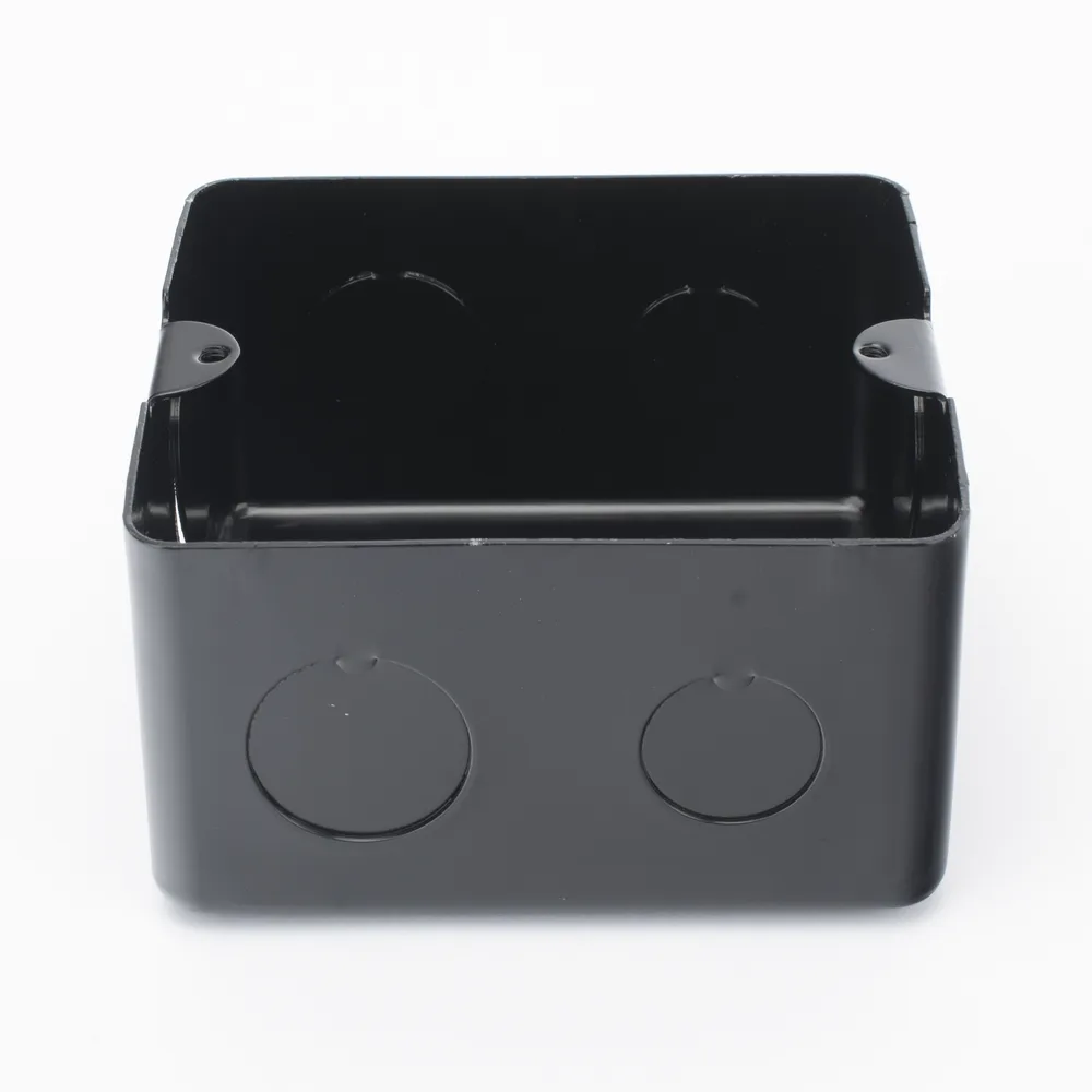 Caja de Registro de Acero Galvanizado, 10x10 cm (3.94x3.94 Pulgadas), Color Negro (11000-00000) – vista 4
