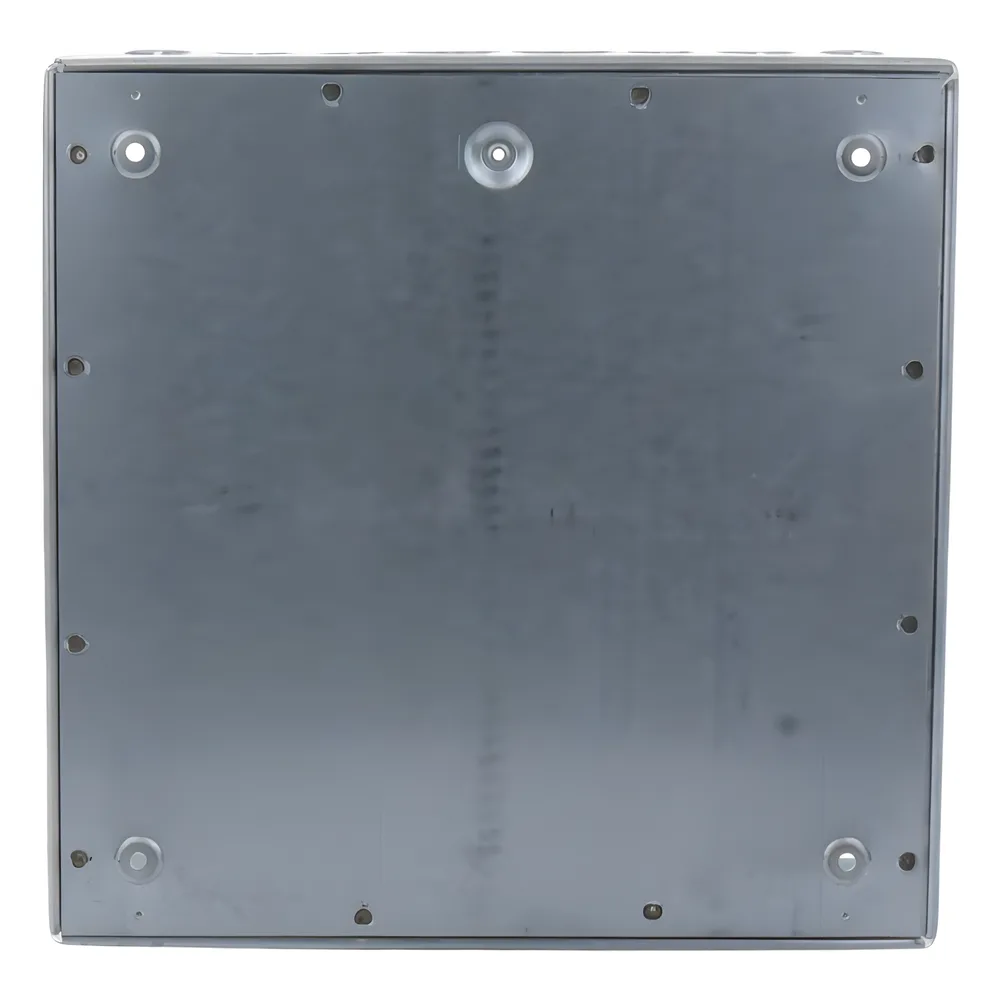 Caja Extra Grande 15"x15"x 4"/ Profundidad 4"/Entradas Laterales - Finales 4 Entradas de 1/2"- 3/4", 2 Entradas de 3/4" - 1" y 2 Entradas de 1"- 1 1/4"/ Incluye tapa / Incluye tapa. – vista 2