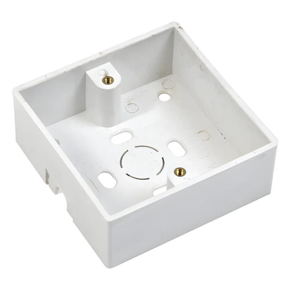 Caja plástica para instalación del botón PRO802B 86 x 86 mm