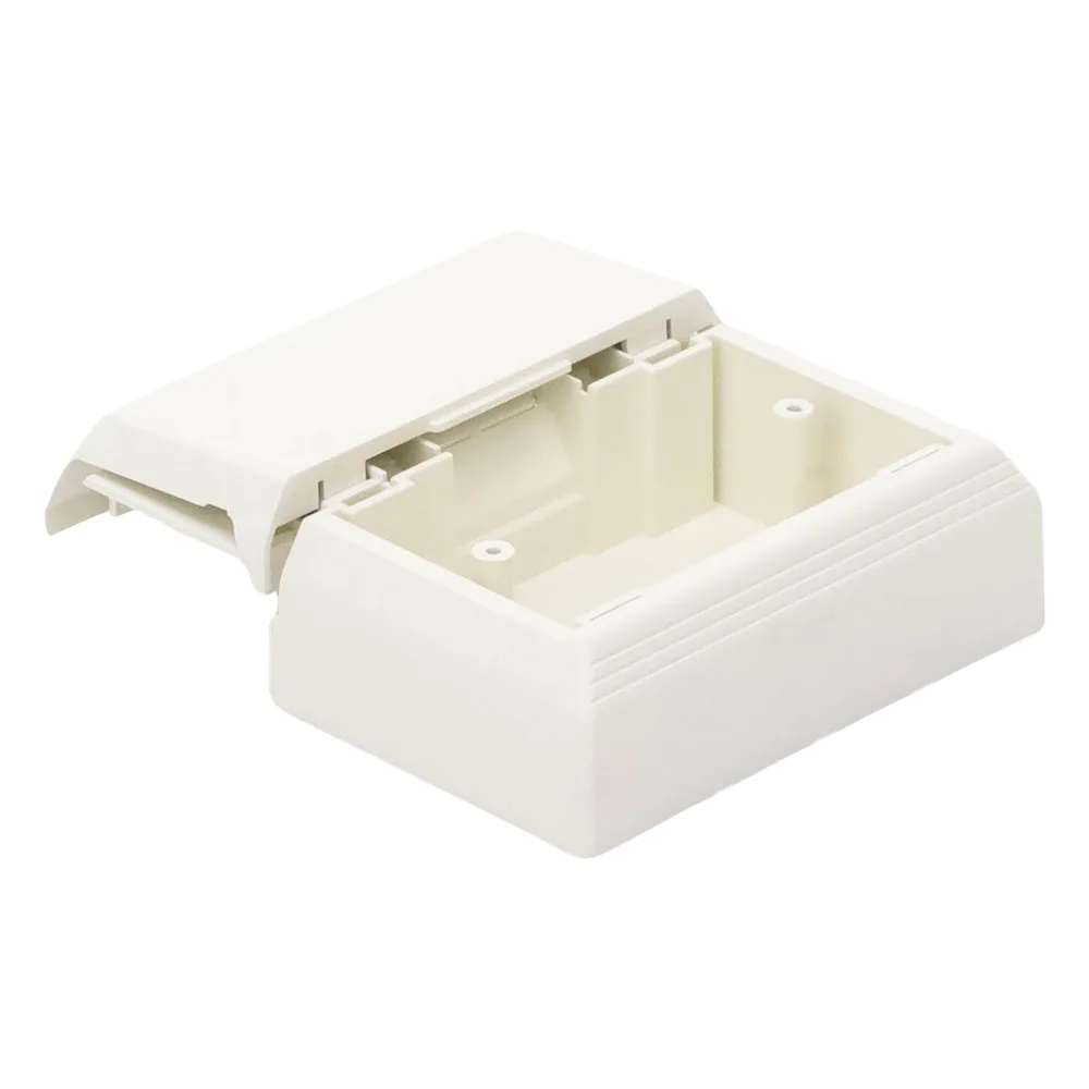 Caja Superficial Con Bisagras de Instalación a Presión, Para Canaletas T45, Material PVC Rígido, Color Blanco Mate – vista 3