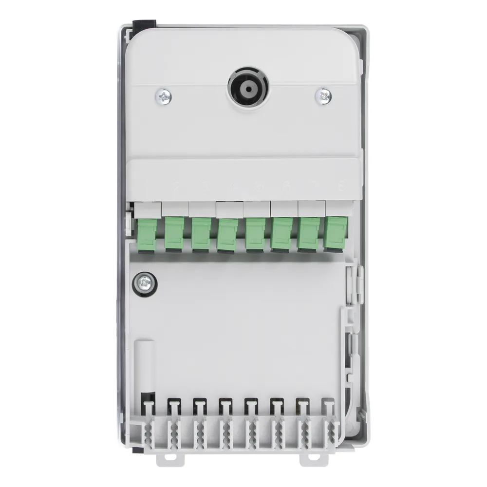 Caja Terminal de Fibra Óptica para Instalación en Interior, Montaje en Pared, 8 Acopladores SC/APC Monomodo, Hasta 24 Empalmes – vista 2