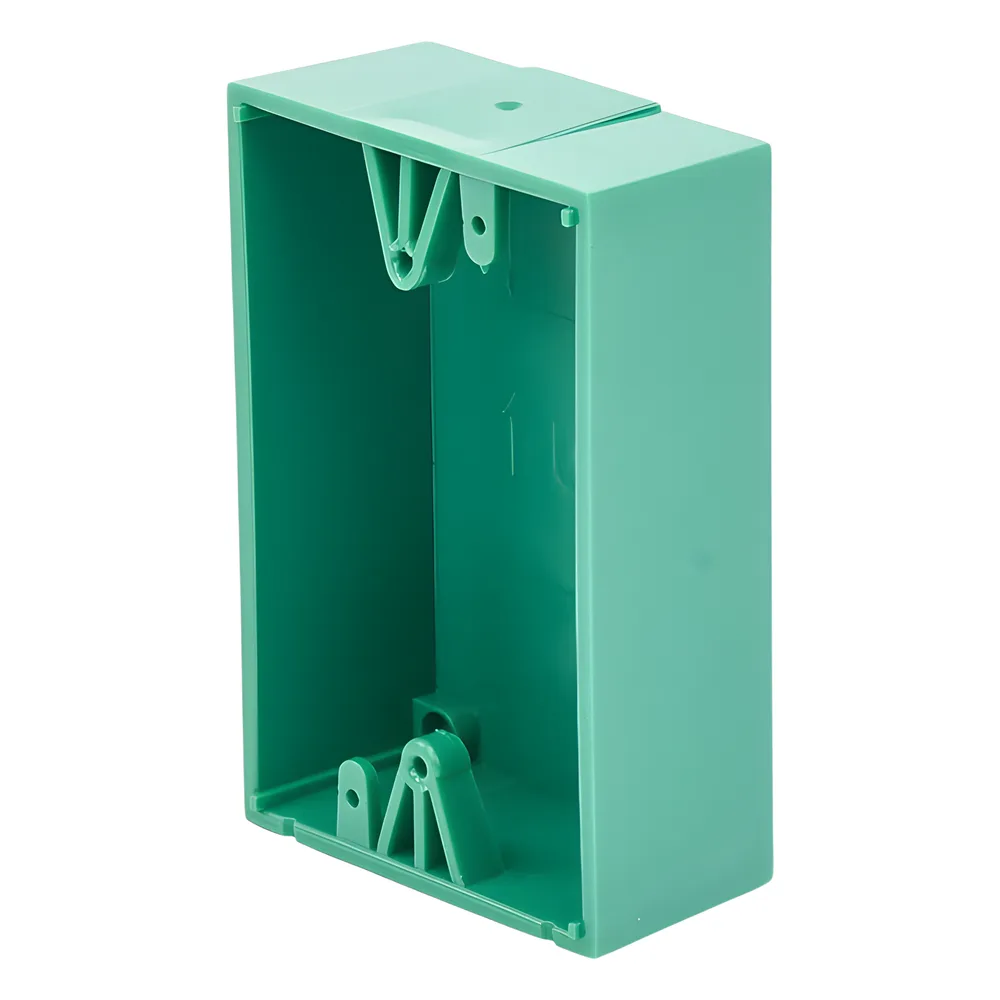 Caja trasera de montaje color verde para estaciones de parada STOPPER – vista 2