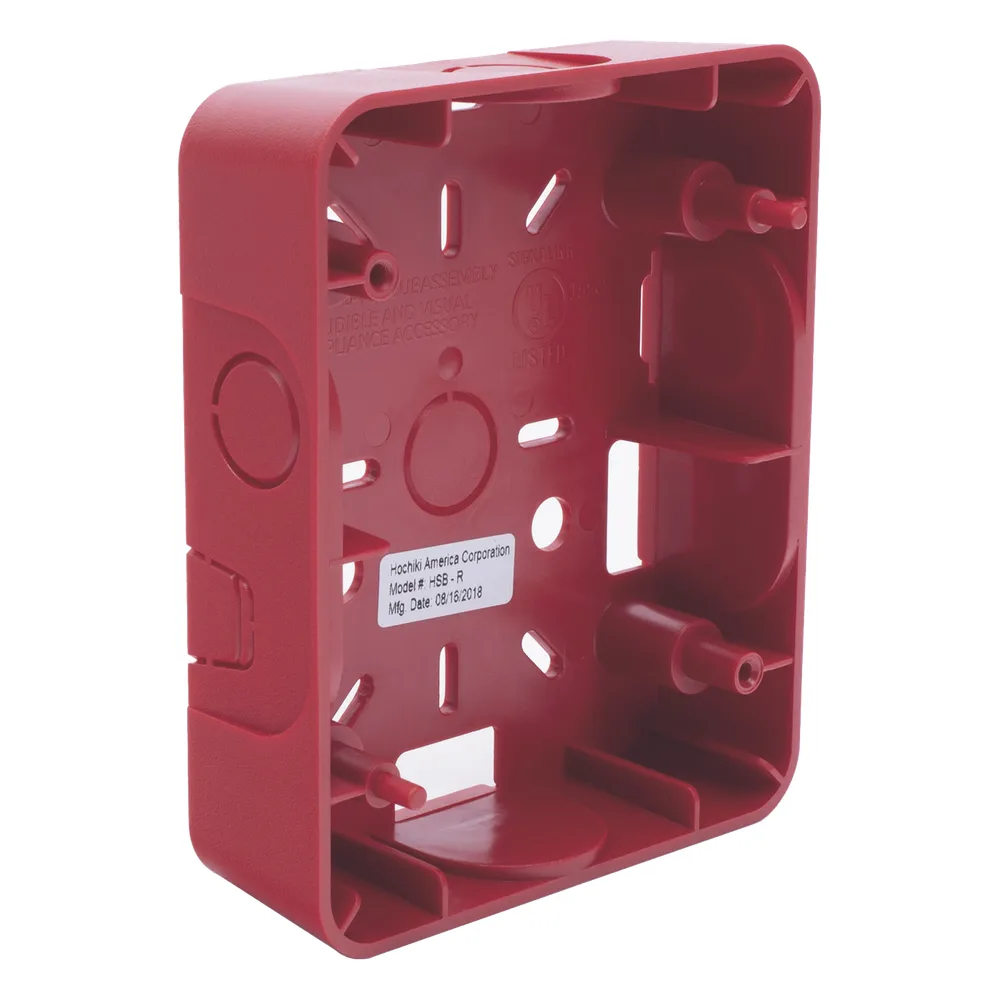 Caja Trasera Resistente a la Intemperie, Roja (para usar con la serie de estrobos HE) (0500-06360) De Hochiki – vista 2