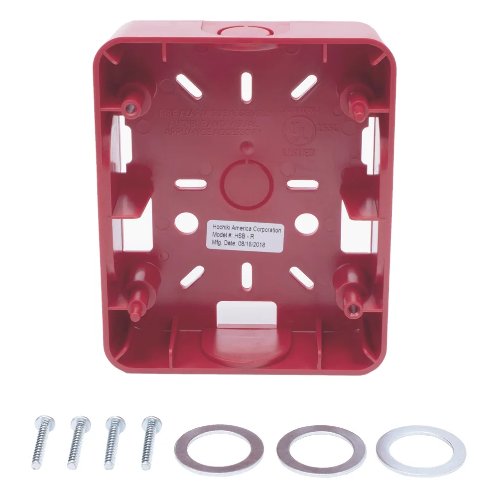 Caja Trasera Resistente a la Intemperie, Roja (para usar con la serie de estrobos HE) (0500-06360) De Hochiki – vista 5