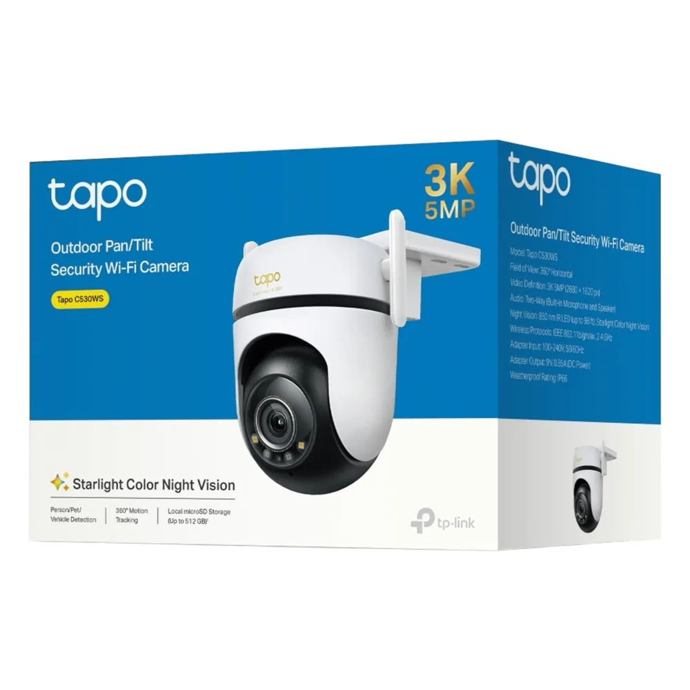 Cámara IP Wi-Fi 5MP / Visión 360º / Protección IP66 / Audio doble vías / Visión Nocturna en color /  Notificación Push – vista 4